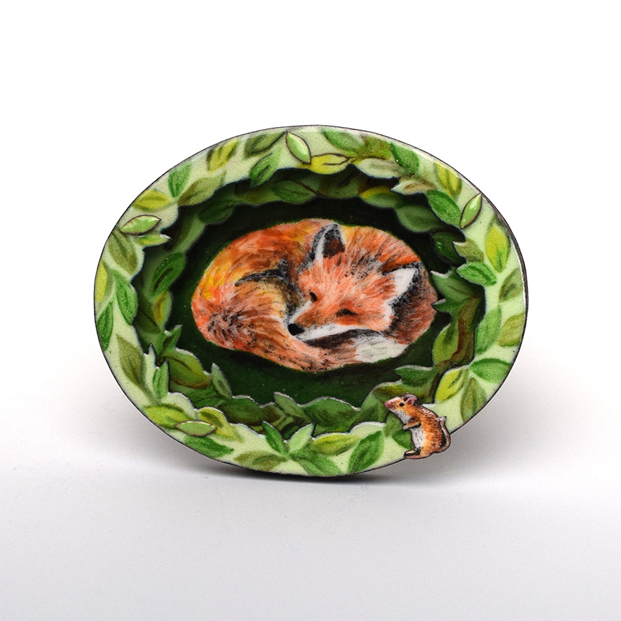 Black-headed Grosbeak Brooch
