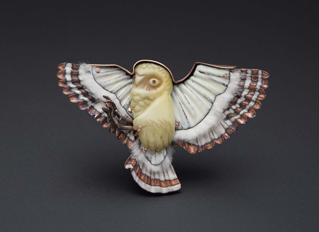 Burrowing Owl Brooch